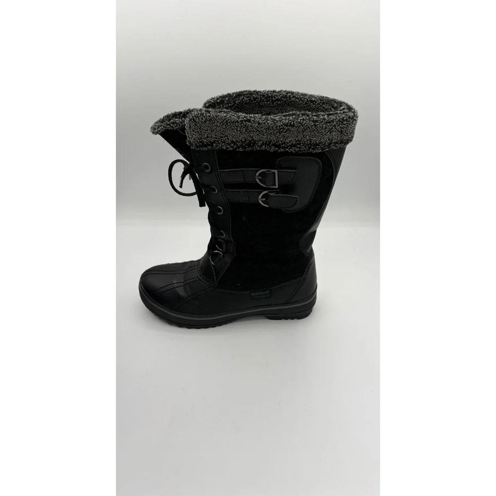 Skechers Outdoor Performance Waterproof‎ Winter Boots Black Faux Fur Womens 7